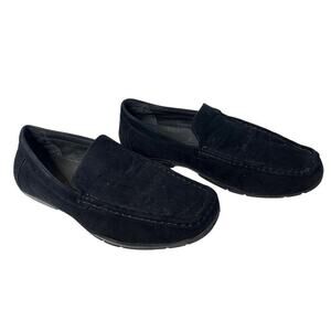 Dexter Size 9 Men Black Suede Slip On Flat Loafers Shoes Business Casual Travel